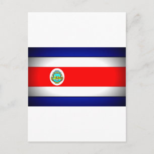 Stylised Costa Rica Flag Postcard