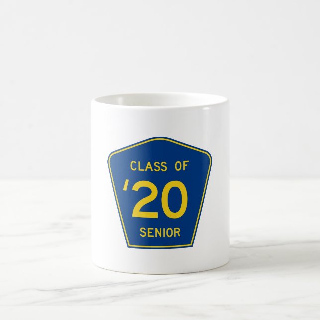 Stylised County Route sign | Class of 2020 Senior Coffee Mug (Center)