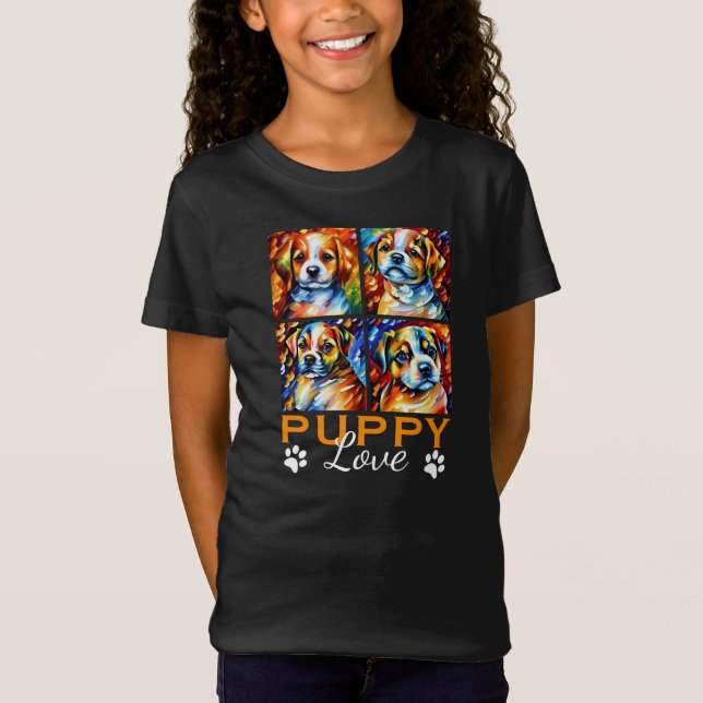 Stylised Cute Puppies T-Shirt (Front)