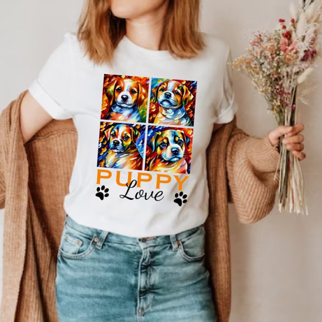 Stylised Cute Puppies T-Shirt (Creator Uploaded)