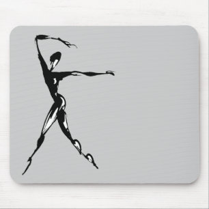 stylised dancing design mouse pad