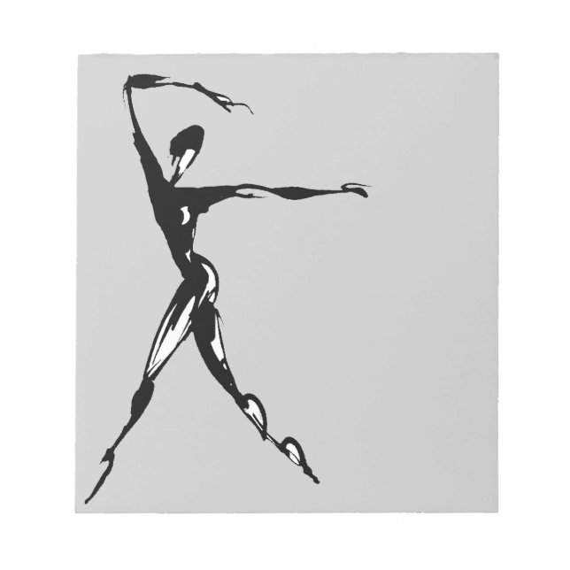 stylised dancing design notepad (Front)