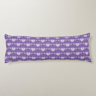 Stylised Deco butterfly  - dusty lilac Body Cushion