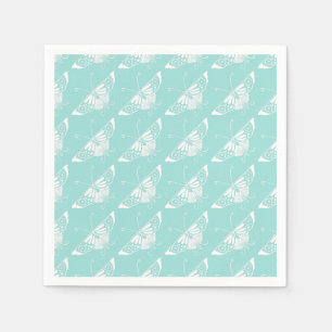 Stylised Deco butterfly  - ice blue Napkin