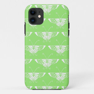 Stylised Deco butterfly - lime green Case-Mate iPhone Case