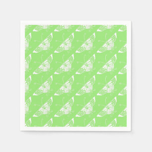Stylised Deco butterfly - lime green Napkin
