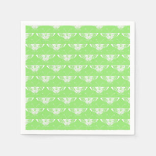 Stylised Deco butterfly - lime green Napkin