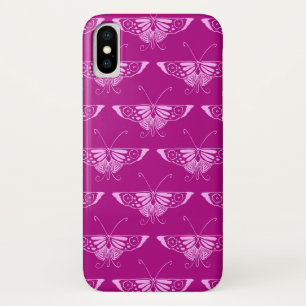 Stylised Deco butterfly  - magenta and pink Case-Mate iPhone Case