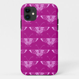 Stylised Deco butterfly - magenta and pink Case-Mate iPhone Case