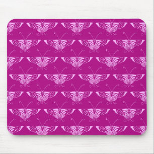 Stylised Deco butterfly  - magenta and pink Mouse Pad
