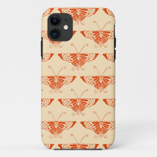 Stylised Deco butterfly - mandarin orange Case-Mate iPhone Case