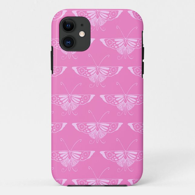 Stylised Deco butterfly  - orchid pink Case-Mate iPhone Case (Back)
