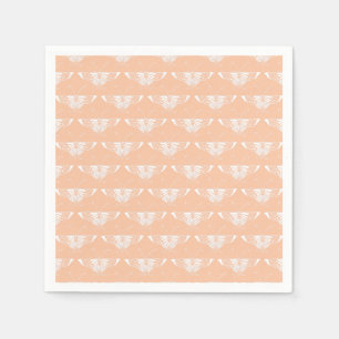 Stylised Deco butterfly - soft peach Napkin