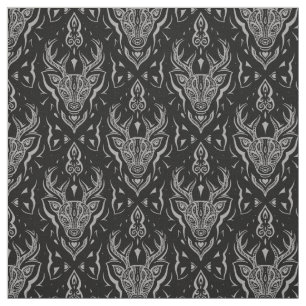 Stylised Deer Head Fabric