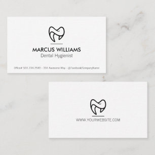 Stylised Dental Logo Business Card