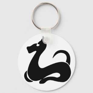 stylised dog keychain