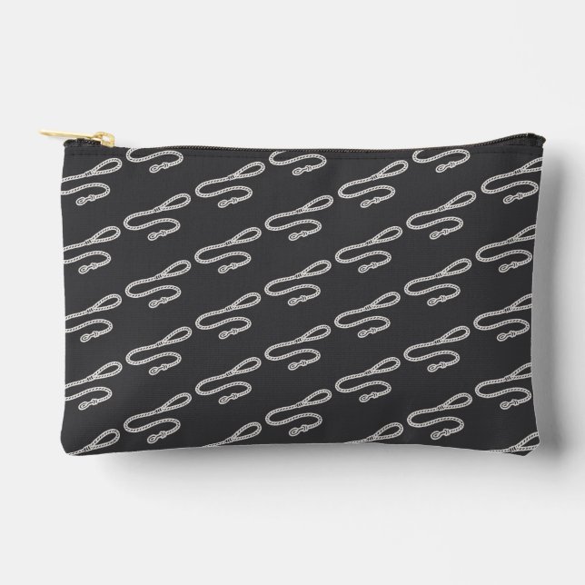 Stylised Dog Leash Design Pattern Accessory Pouch (Front)