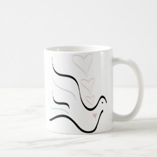 Stylised Dove in Pastel Colours Coffee Mug