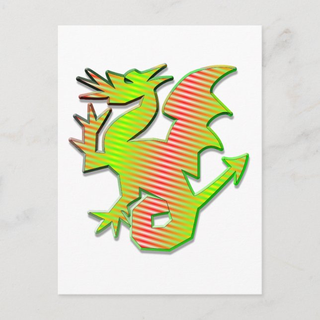 Stylised Dragon Postcard (Front)