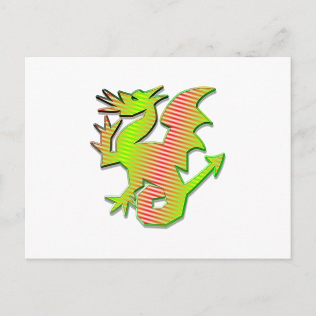 Stylised Dragon Postcard (Front)