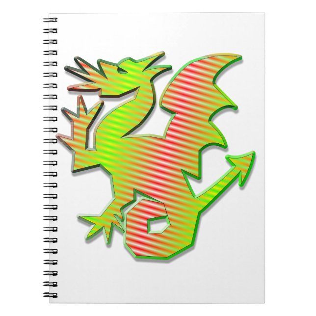 Stylised Dragon Spiral Notebook (Front)