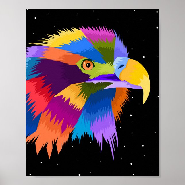 Stylised Eagle Pop Poster (Front)