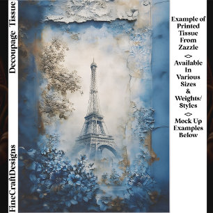 Stylised Eiffel Tower Paris Collage FE1 Decoupage Tissue Paper