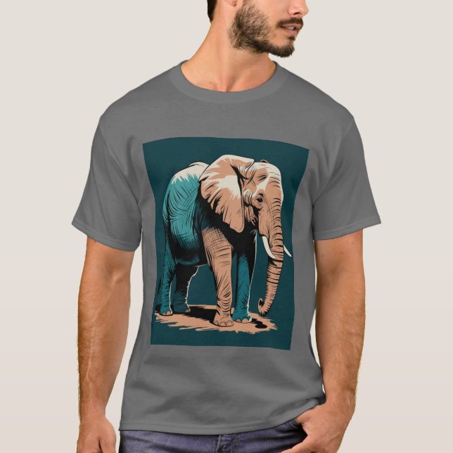 Stylised Elephant T-Shirt (Front)