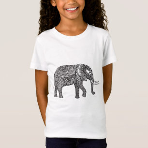 Stylised Fantasy Elephant Doodle T-Shirt