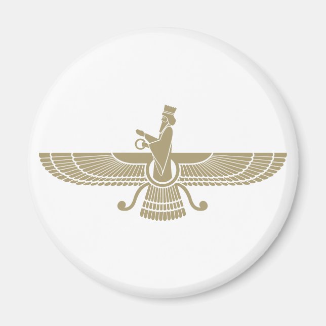 Stylised Faravahar Magnet (Front)