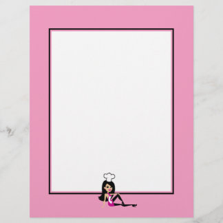 Stylised Feminine Chef Letterhead