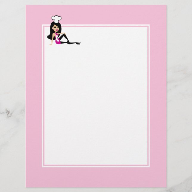 Stylised Feminine Culinary Letterhead (Front)