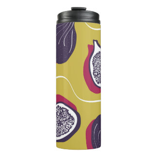 Stylised Figs Vintage Vegetable Print Thermal Tumbler