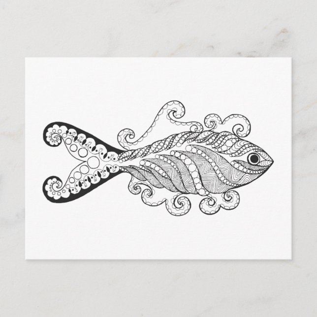 Stylised Fish Postcard (Front)