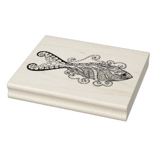 Stylised Fish Rubber Stamp