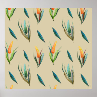 Stylised Floral Elegance: Endless Beauty. Poster