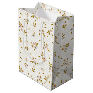 Stylised Floral Print Gift Bag