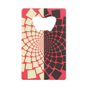 Stylised Flower: Black Red Ivory