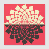 Stylised Flower: Black Red Ivory