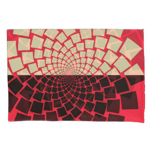 Stylised Flower: Black Red Ivory Pillowcase