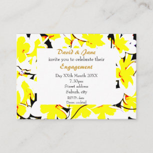 stylised flower bouquet invite