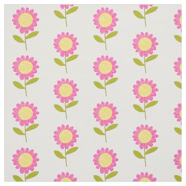 Stylised Flower Fabric (Swatch)