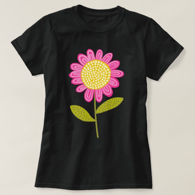 Stylised Flower T-Shirt (Design Front)