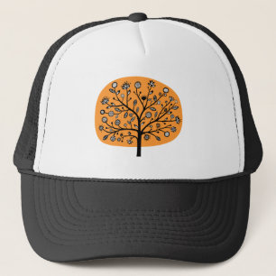 Stylised Flower Tree - Light Orange Trucker Hat