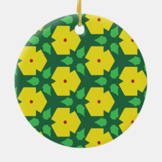 Stylised Flowers Ceramic Tree Decoration