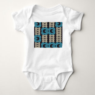 Stylised Flowers: Modern Vintage Geometric. Baby Bodysuit