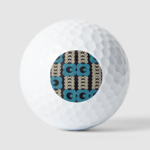 Stylised Flowers: Modern Vintage Geometric. Golf Balls