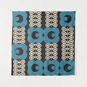 Stylised Flowers: Modern Vintage Geometric. Tapestry