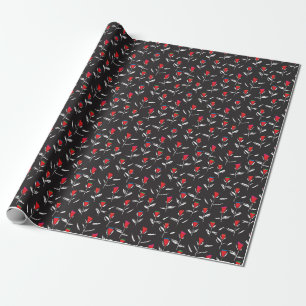 Stylised Flowers: Vintage Pattern Elegance Wrapping Paper