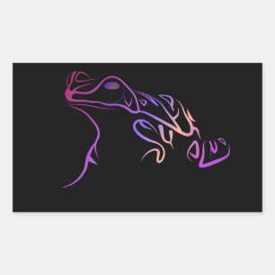 Stylised Frog Rectangular Sticker